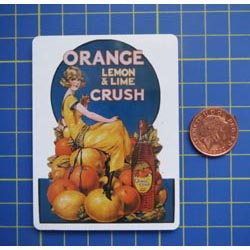 Orange Crush Tin Sign with Magnet